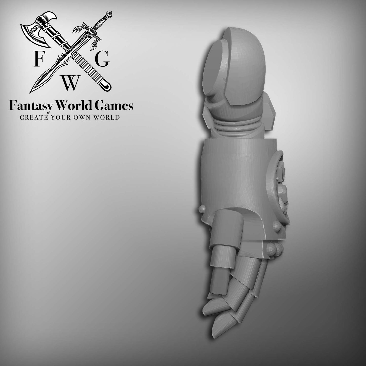 Imperial Fists Legion Open Left-Handed Power Fist for Space Marine Miniatures