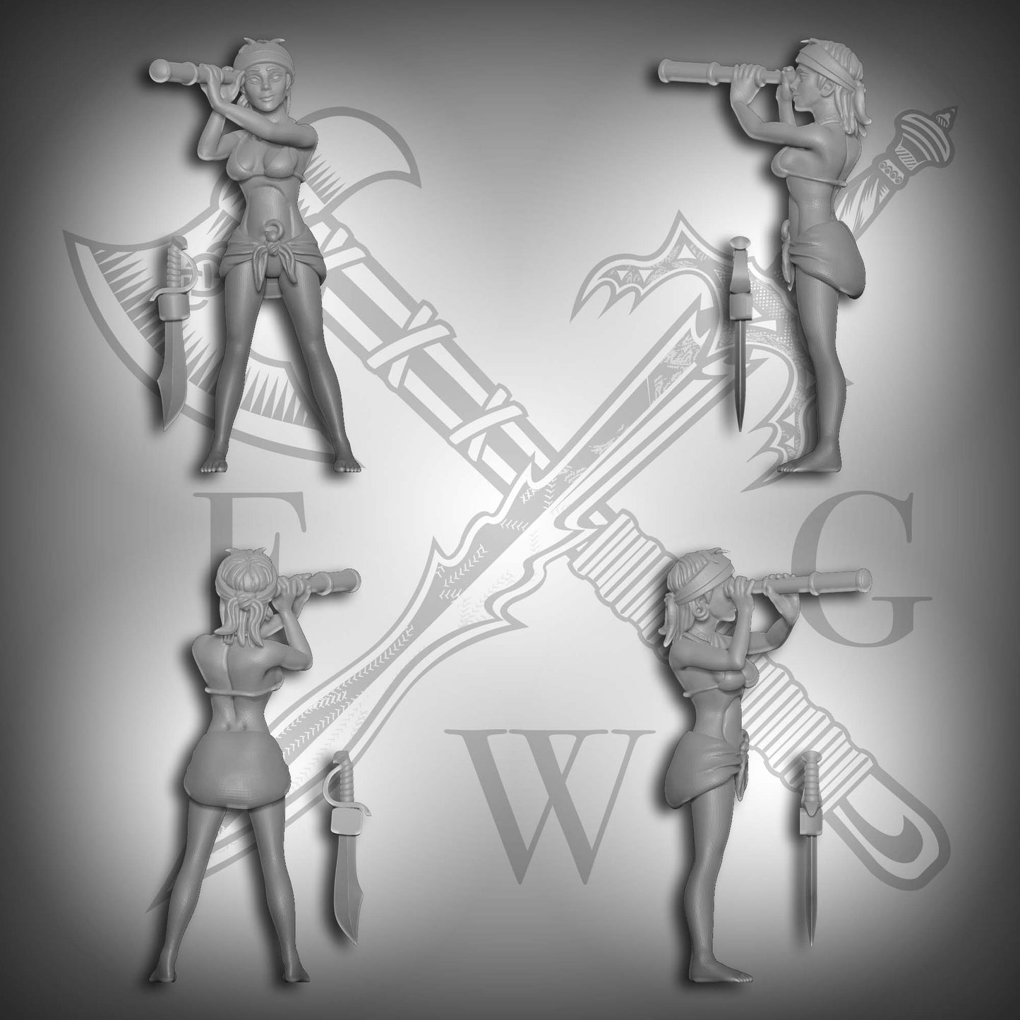 In Your Dreams Team Windfinder Pirate Captain Navigator in Bikini by Fantasy World Games