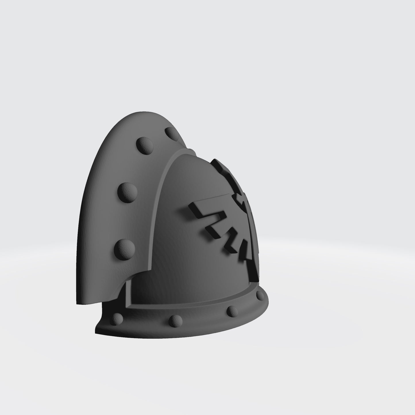 Angels Grimm MKIII Ver 01 Shoulder Pad Gen: 3 Pauldron Full Sword Breaker Studded with Double Rivets for McFarlane Toys Space Marine Action Figures Right Side