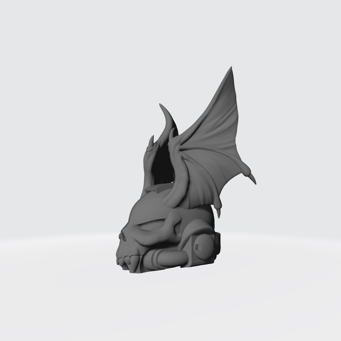 Custom Night Lords Legion Gargoyle Skull Helmet compatible with McFarlane Toys Space Marines Action Figures Left Angle