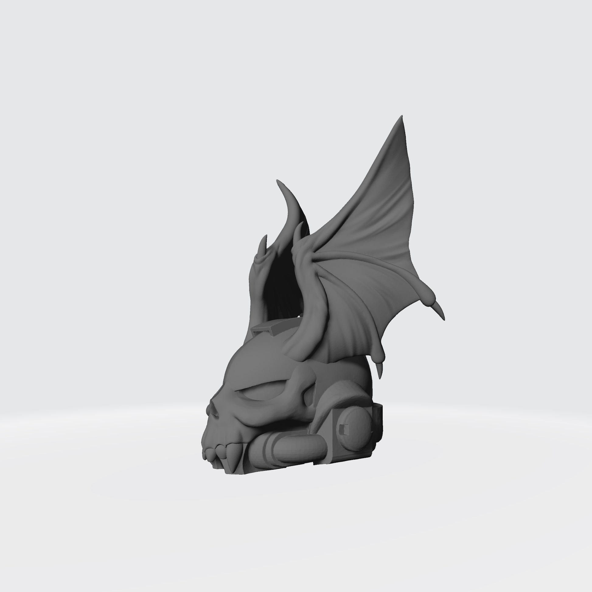 Custom Night Lords Legion Gargoyle Skull Helmet compatible with McFarlane Toys Space Marines Action Figures Left Angle