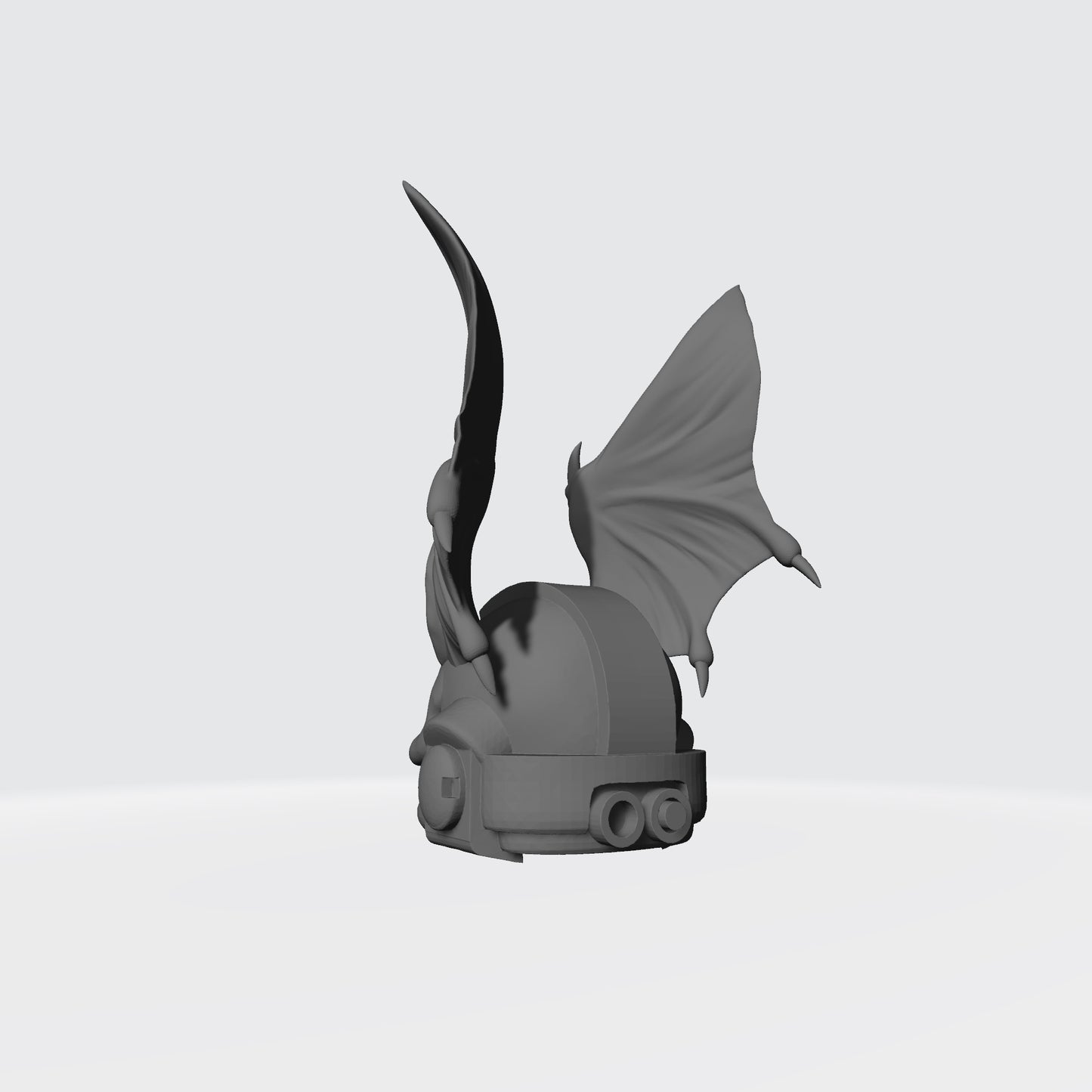 Custom Night Lords Legion Gargoyle Skull Helmet compatible with McFarlane Toys Space Marines Action Figures Back of the Helm