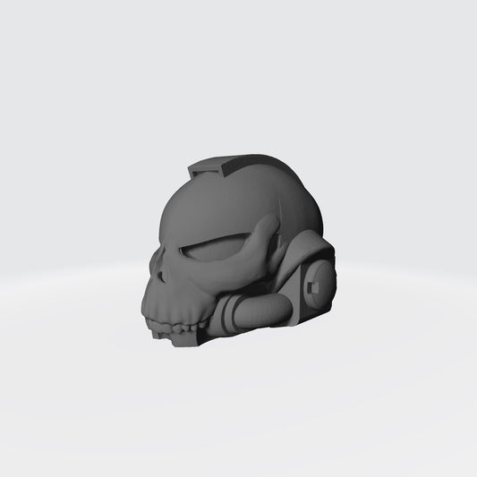 Night Lords Legion Skull Helmet compatible with McFarlane Toys Space Marines Left Angle