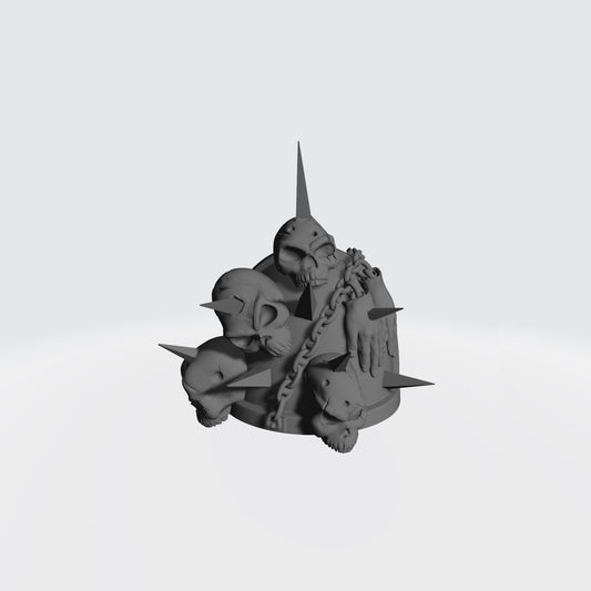 Pauldron Night Lords Legion Enemy Skulls on Spikes Shoulder Pad Compatible with McFarlane Toys Space Marines
