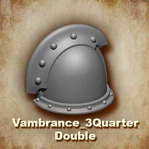 Customize your McFarlane Toys Space Mariine Shoulder Pad with the MKIII Ver 01 Shoulder Pad Gen: 3 Pauldron 3 Quarter Studded Sword Breaker with Double Rivets Left Shoulder Variant