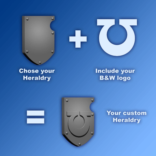 Custom Designed Shoulder Pad Heraldry for McFarlane Toys Space Marines compatible with 1:12 Scale Action Figures Custom Pauldron Parts