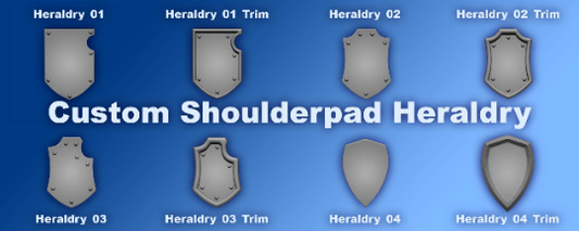 Custom Designed Shoulder Pad Heraldry for McFarlane Toys Space Marines compatible with 1:12 Scale Action Figures Custom Pauldron Parts