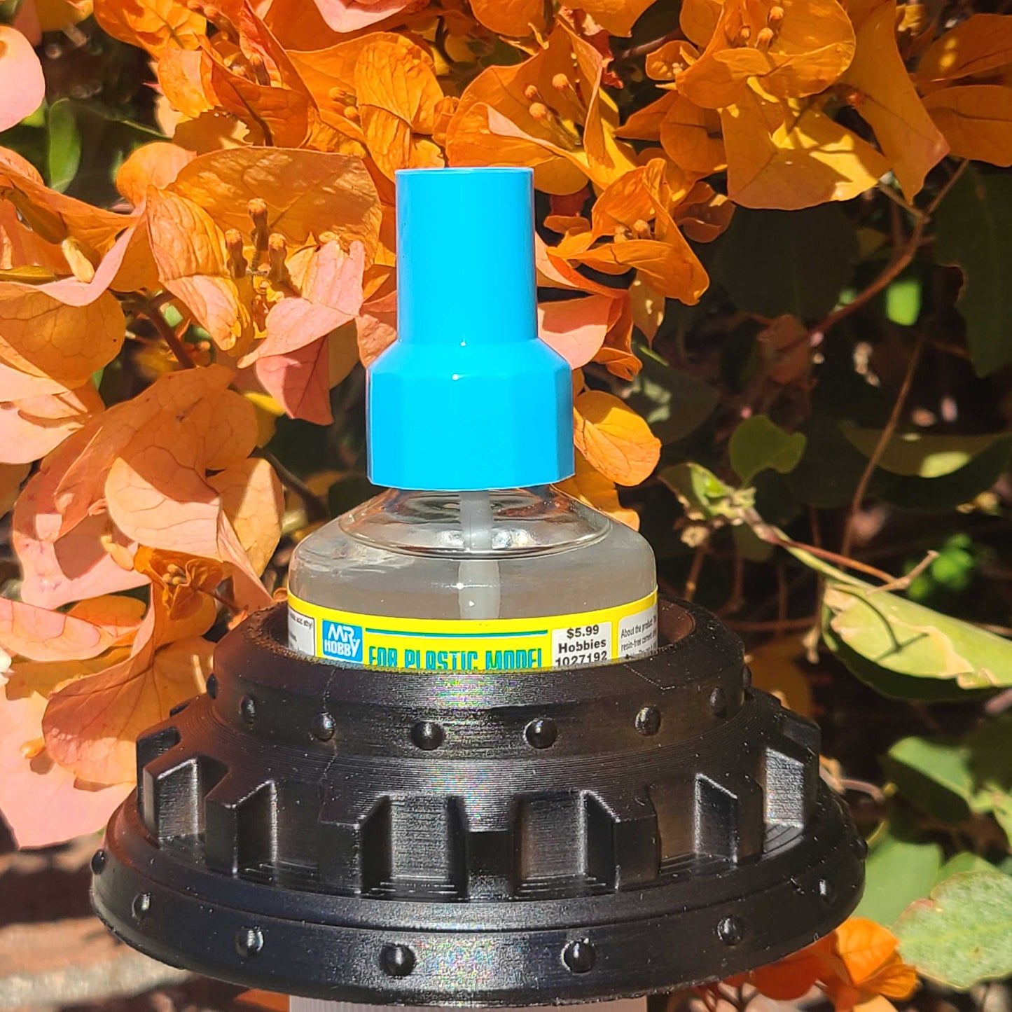 Anti-Tip Polystyrene Cement Glue Liquid Bottle Holder For Mr Hobby Round Cylinder Bottles - Mechanicus