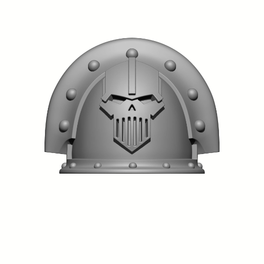 Custom Iron Warriors Legion MKIII Shoulder Pad Gen: 3 Pauldron Full Sword Breaker Studded Double Rivets compatible with McFarlane Toys Space Marines
