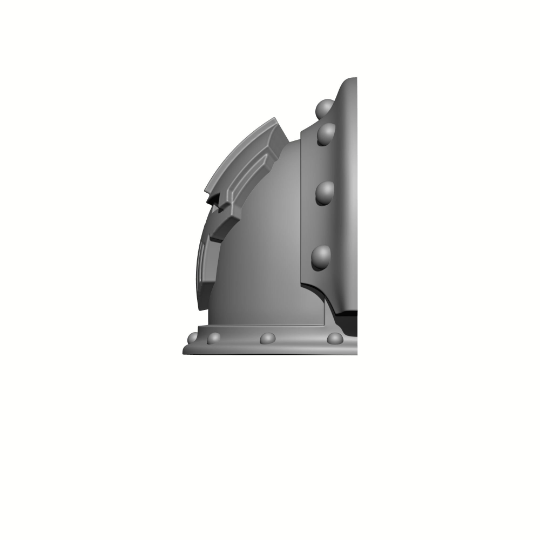 Iron Warriors Legion MKIII Shoulder Pad Gen: 3 Pauldron Full Sword Breaker Studded Double Rivets compatible with McFarlane Toys Space Marines Left Angle