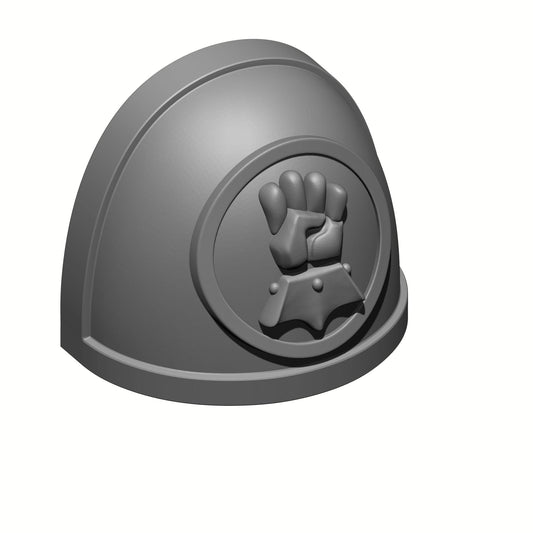 Custom Imperial Fist Legion MKIV Shoulder Pad compatible with McFarlane Toys Space Marines