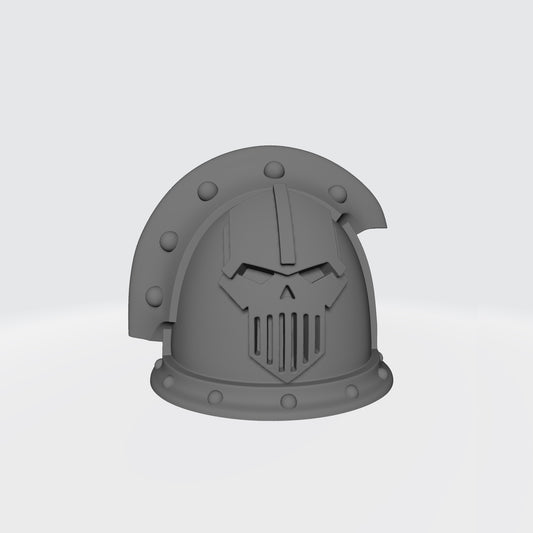 Iron Legion MKIII Shoulder Pad Gen: 3 Pauldron with 3 Quarter Ridge Double Rivets Left Shoulder Compatible with McFarlane Toys 1:12th Scale