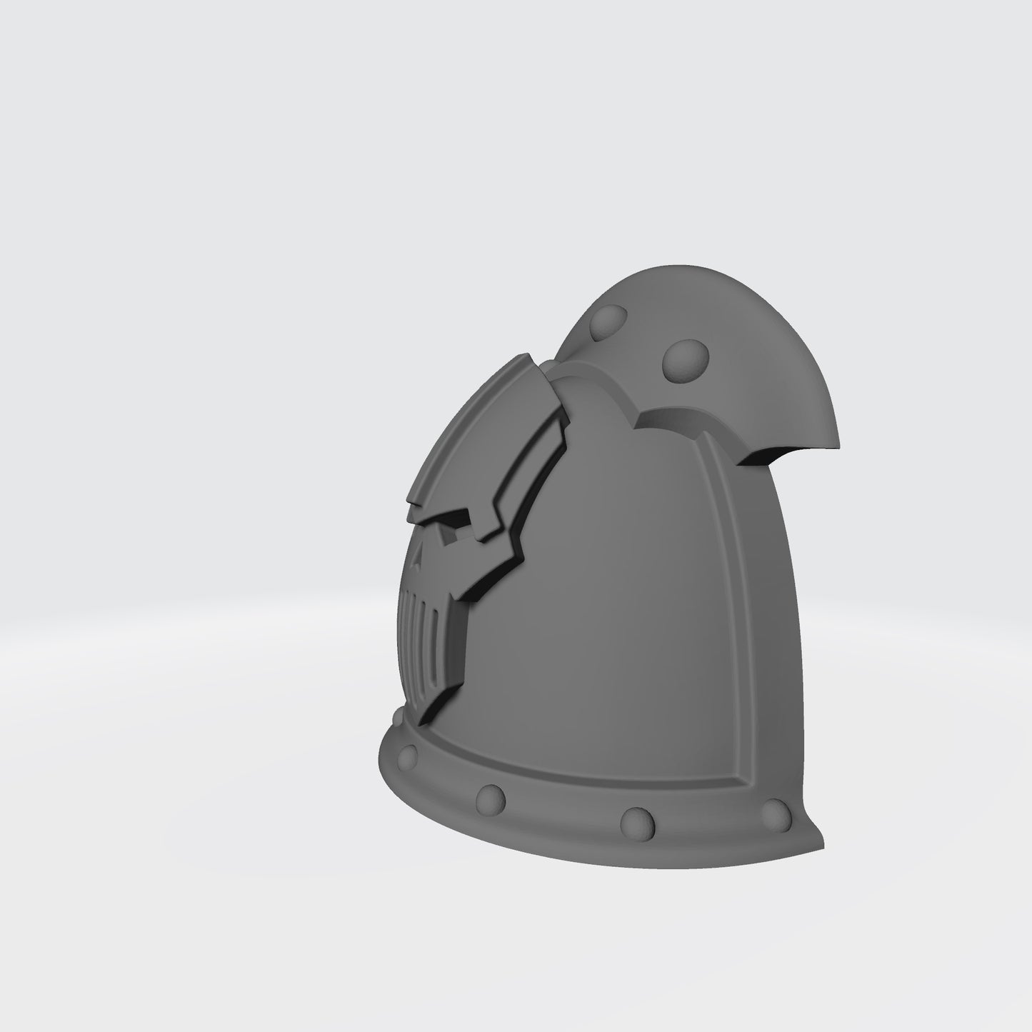 Iron Legion MKIII Shoulder Pad Gen: 3 Pauldron with 3 Quarter Ridge Double Rivets Left Shoulder Compatible with McFarlane Toys 1:12th Scale