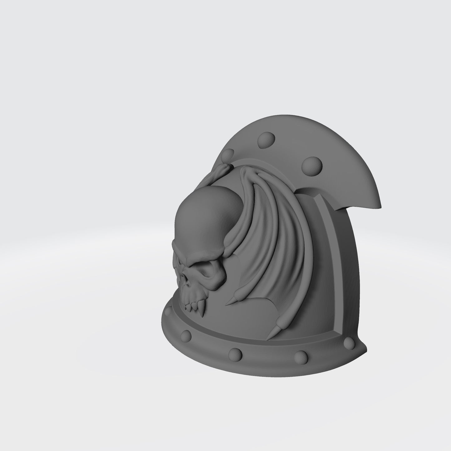 Night Lords Legion MKIII Shoulder Pad 3 Quarter Ridge Double Rivets Left Shoulder Compatible with McFarlane Toys 1:12th Scale Left Angle