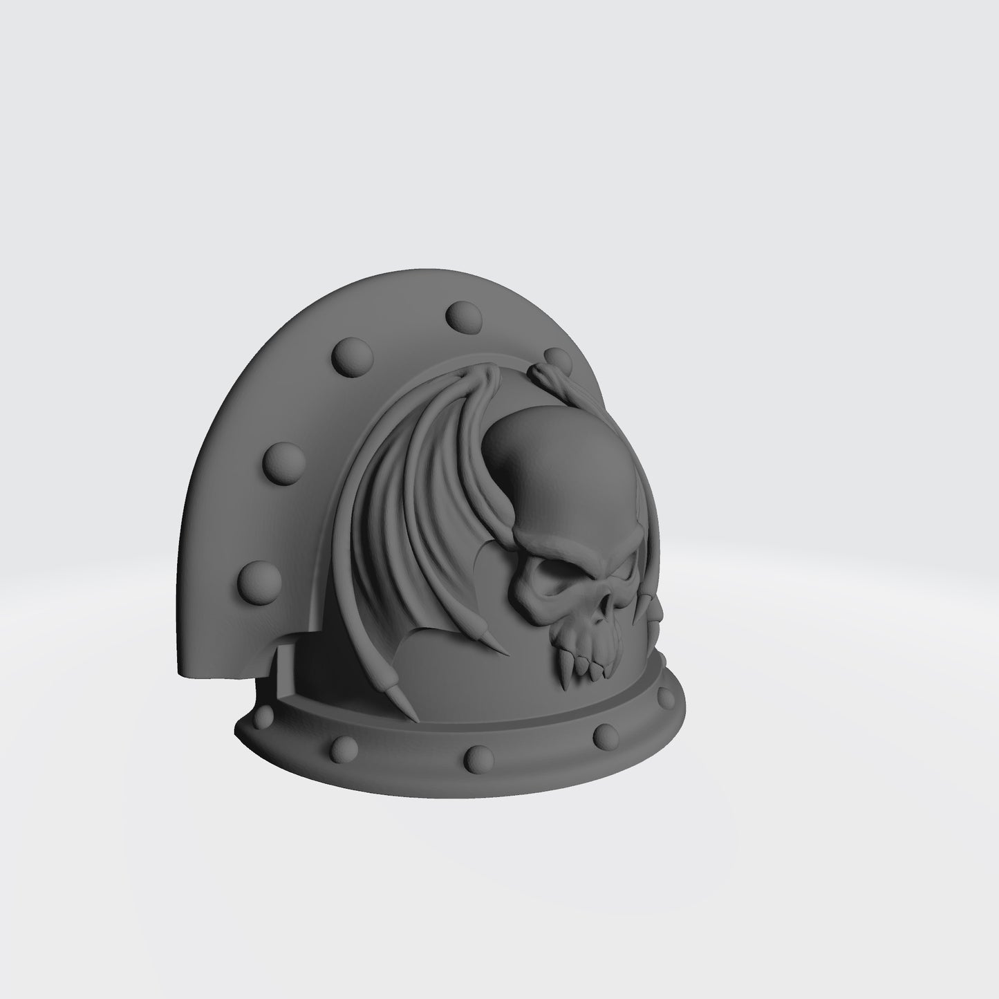 Custom Night Lords Legion MKIII Shoulder Pad 3 Quarter Ridge Double Rivets Left Shoulder Compatible with McFarlane Toys 1:12th Scale Right Angle