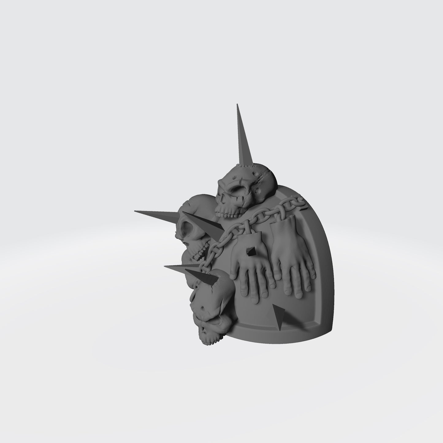Left Side of the Night Lords Legion Enemy Skulls on Spikes Shoulder Pad Compatible with McFarlane Toys Space Marines