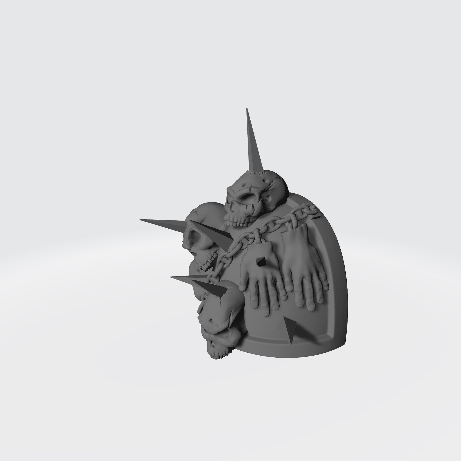 Left Side of the Night Lords Legion Enemy Skulls on Spikes Shoulder Pad Compatible with McFarlane Toys Space Marines