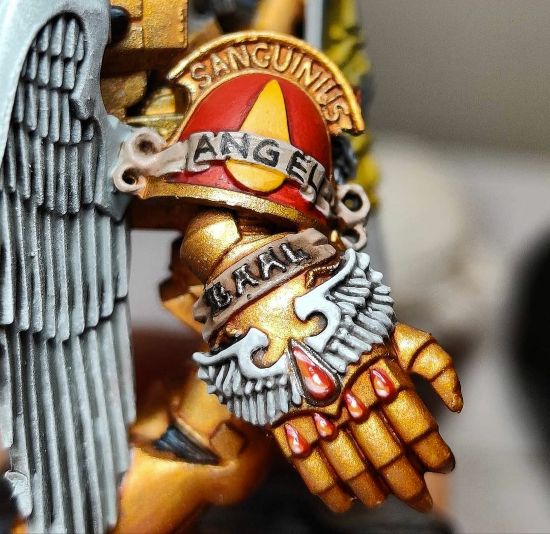 Custom Painted Blood Angels Sanguinary Guard Power Fist Right Handed