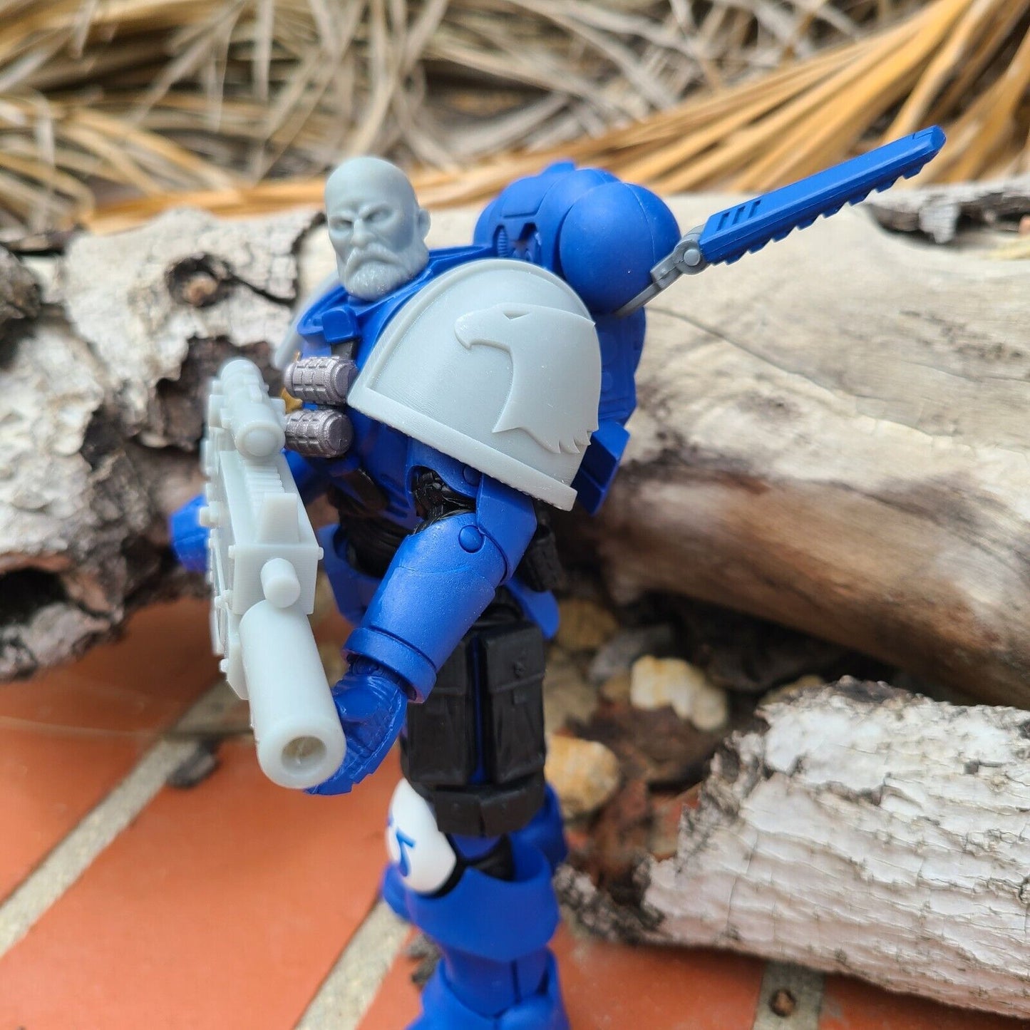 Raptors Space Marine with MKIV Shoulder Pad Compatible with McFarlane Toys Space Marines with Sniper Rifle