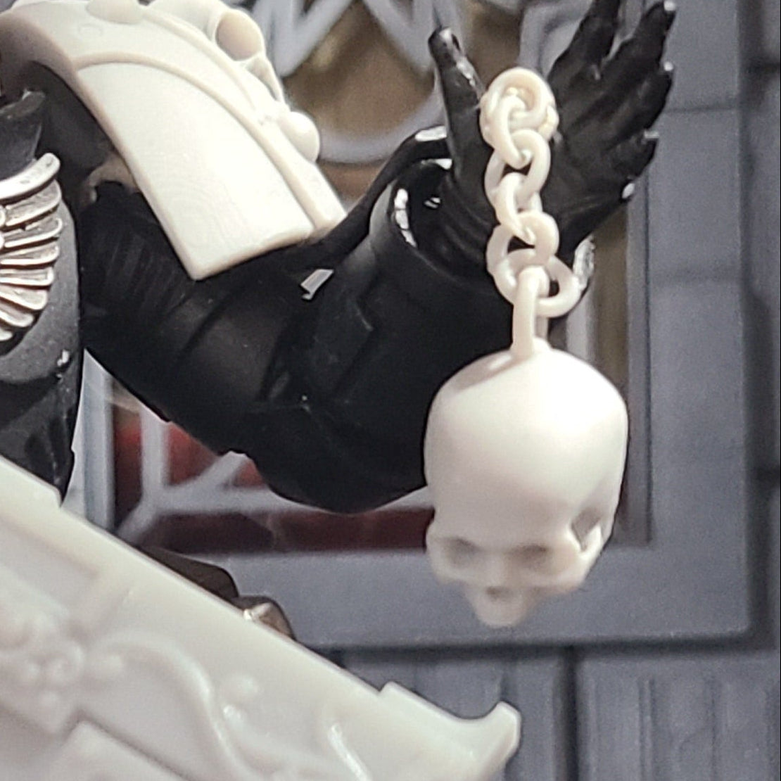 Custom Skulls with Chain for McFarlane Toys Grimdark Marine 1:12th Scale Action Figures