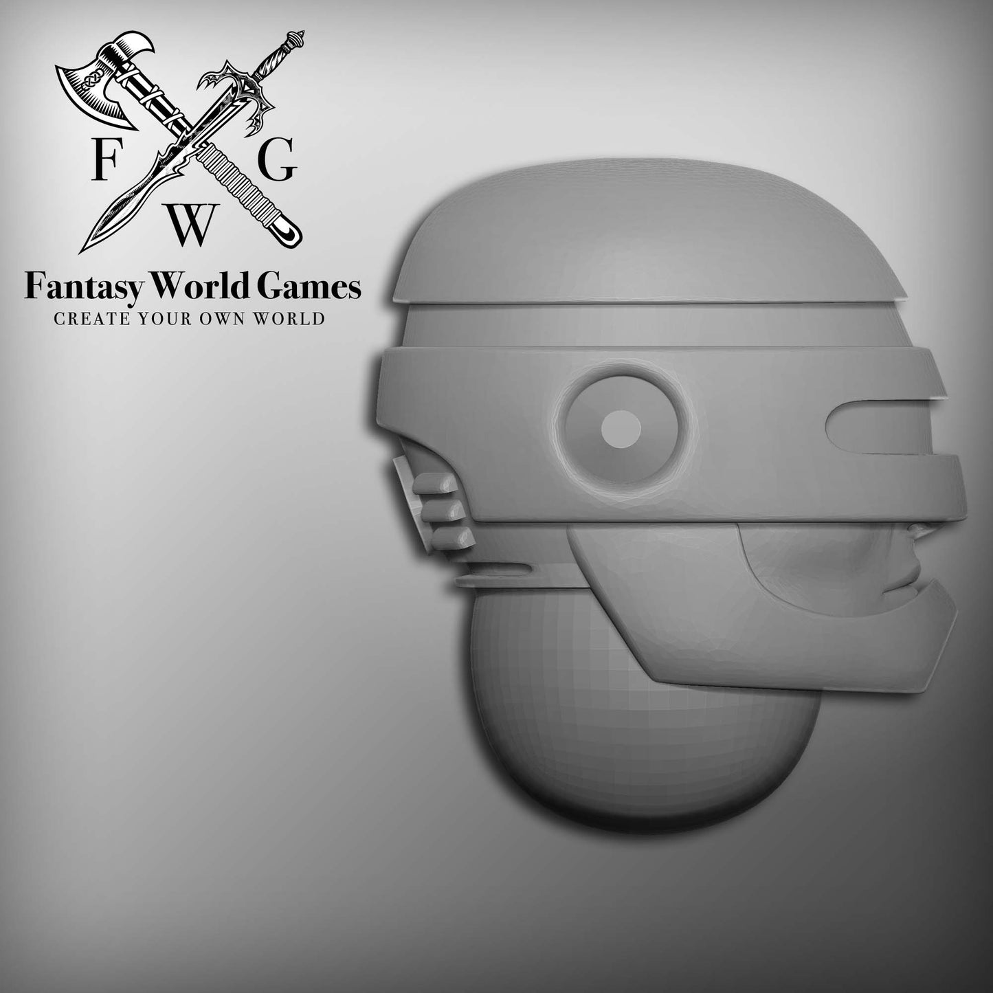 10x RoboCop Helmets for Grimdark Loyalist Marine Miniatures