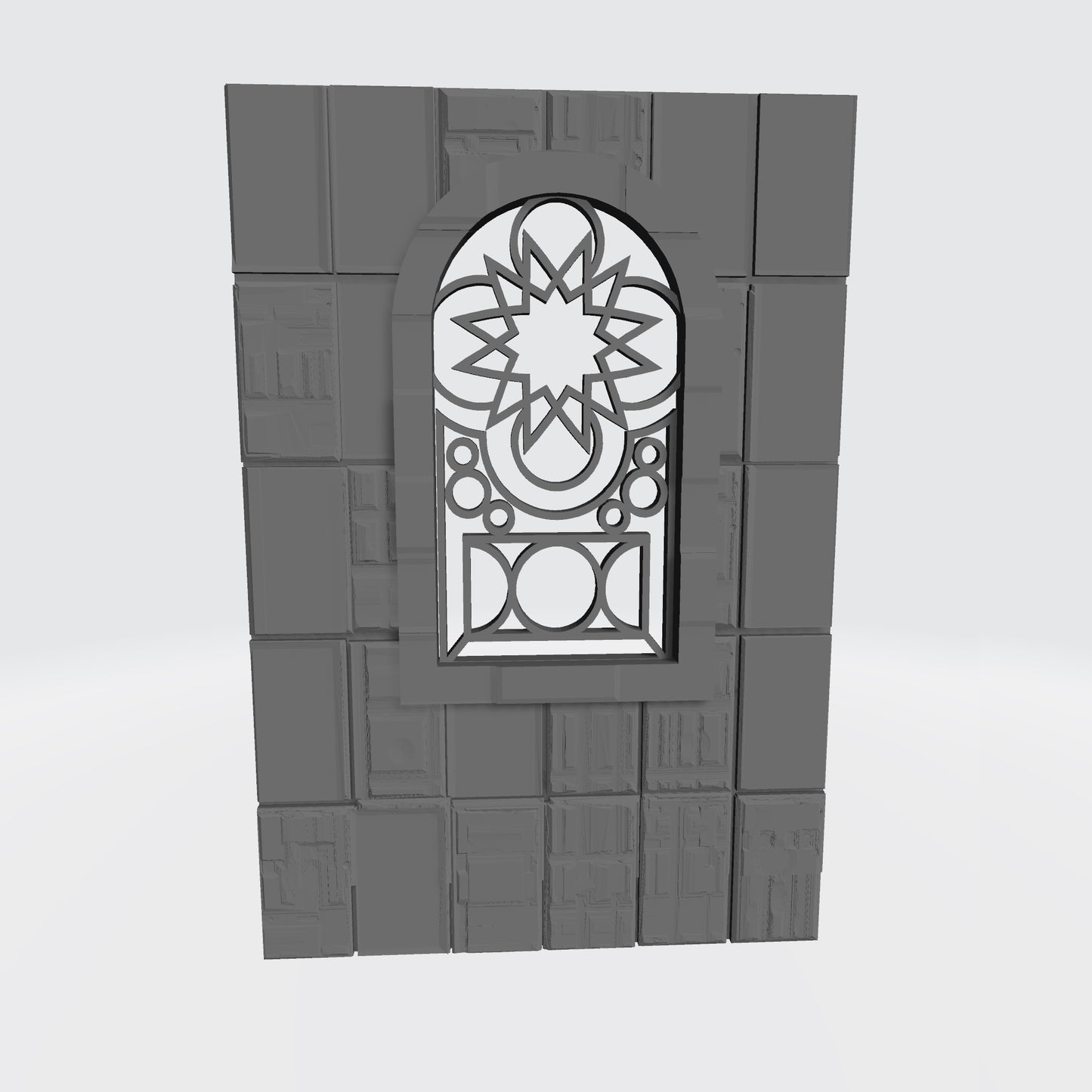 1:12 Scale Medieval Stone Wall with Window for Action Figure Photography Dioramas