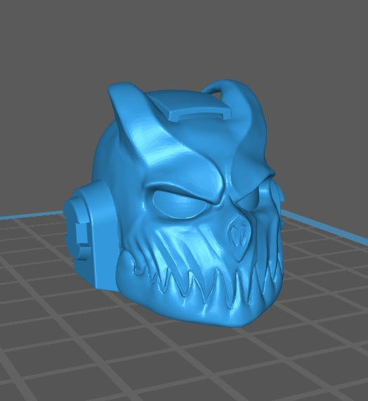 Space Marine Slaughter to Prevail Mark VII Demon Helmet for McFarlane Toys Space Marine