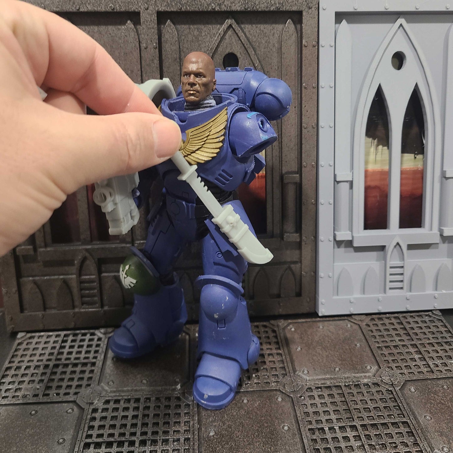 Battle Brother Combat Knife and Sheath for Mcfarlane Toys Space Marine Action Figures