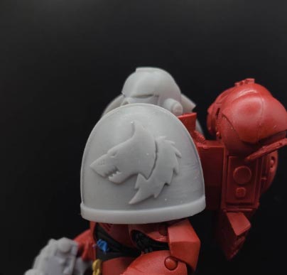 Space Wolf Legion MKIV Shoulder Pad Gen: 4 Pauldron Left Shoulder Compatible with McFarlane Toys Space Marines