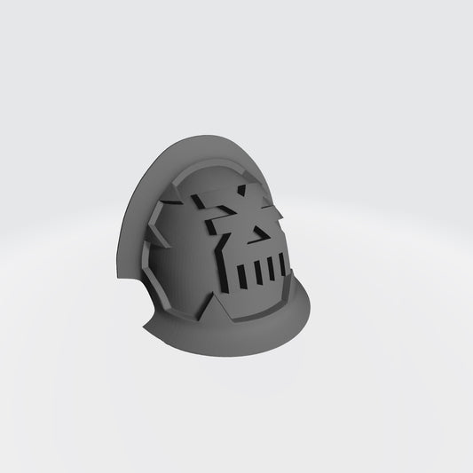 World Eaters Khorne Legions Shoulder Pad MKVII Abhorrent Variant Notched Vambrance Thin Double Compatible with McFarlane Toys Space Marines