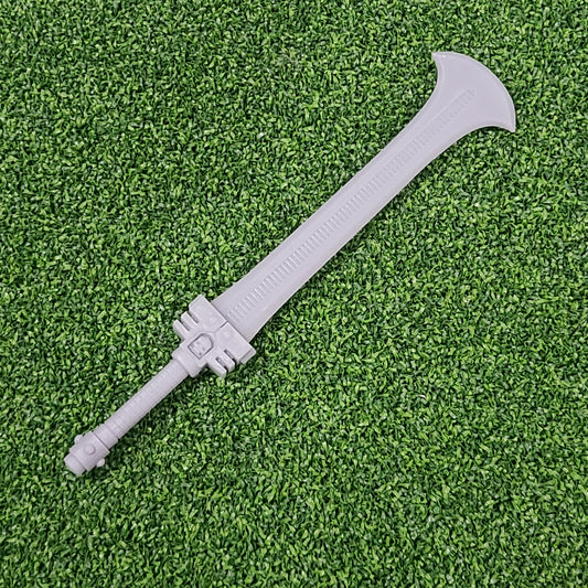 Demon Hunters Power Sword Cleaver custom resin melee weapon compatible with McFarlane Toys 7-inch 1:12 scale armored action figures.