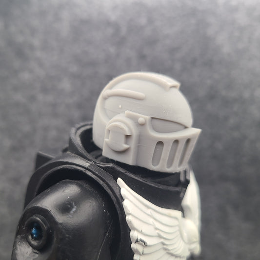 Demon Hunters Warrior Order Helmet Ver. B with three side vents on each side compatible with McFarlane Toys 1:12 scale armored action figures