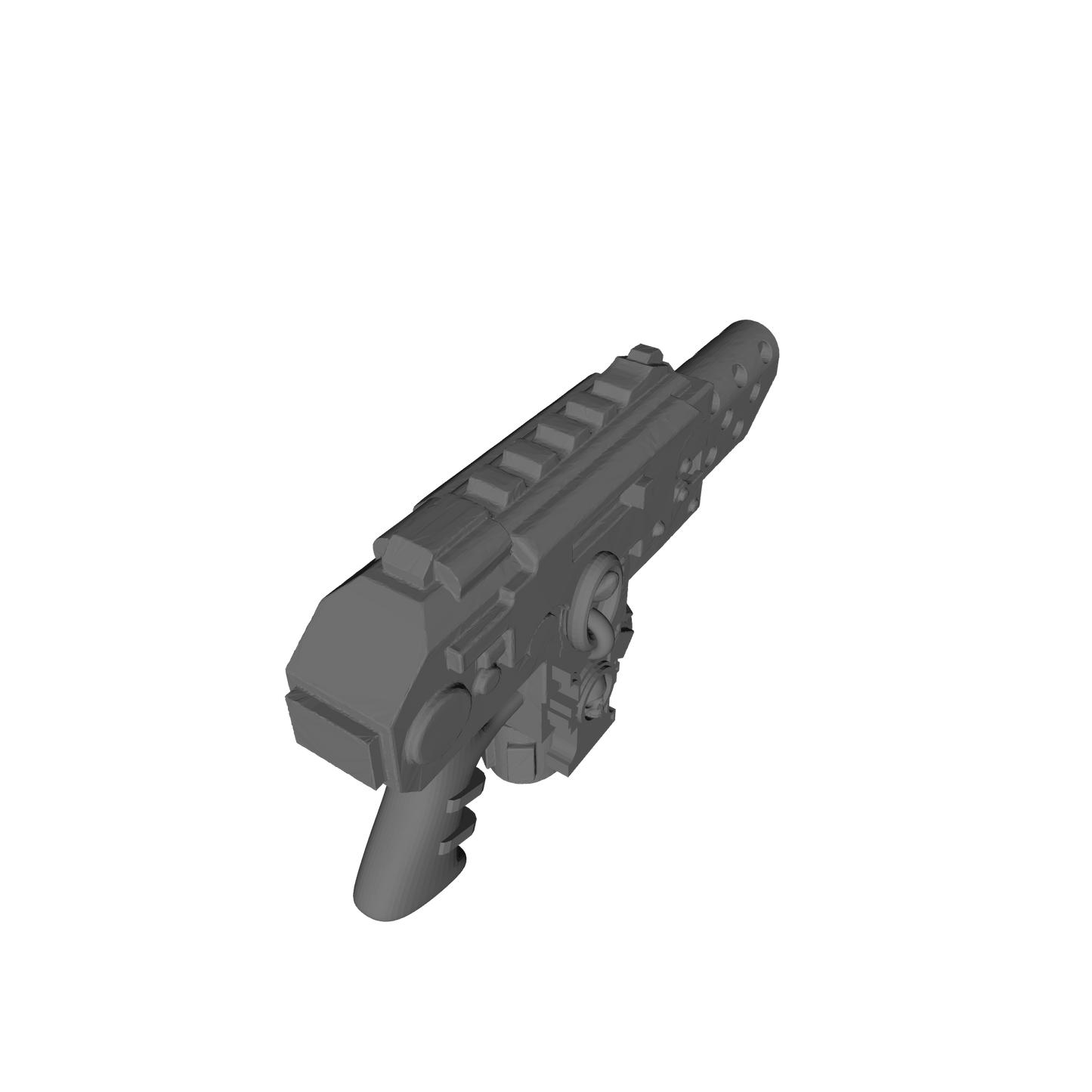 Elite Veteran Flamer Pyre-Gun with Judicators-inspired symbol and skull compatible with McFarlane Toys 7-inch armored action figures custom resin weapon