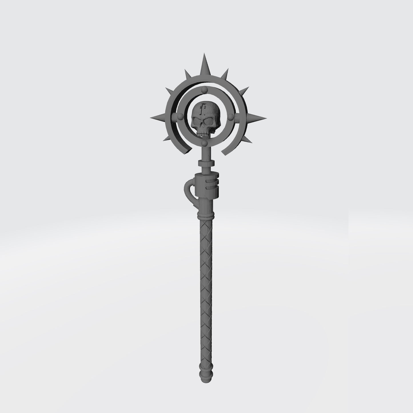 Grand Arcanist Warrior Order Warding Staff with Skull Halo compatible with McFarlane Toys 7-inch armored action figures