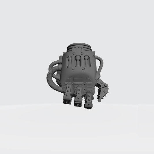 Mech Hands Left Hand Closed Power Gauntlet compatible with McFarlane Toys 7-inch armored action figures custom resin accessory