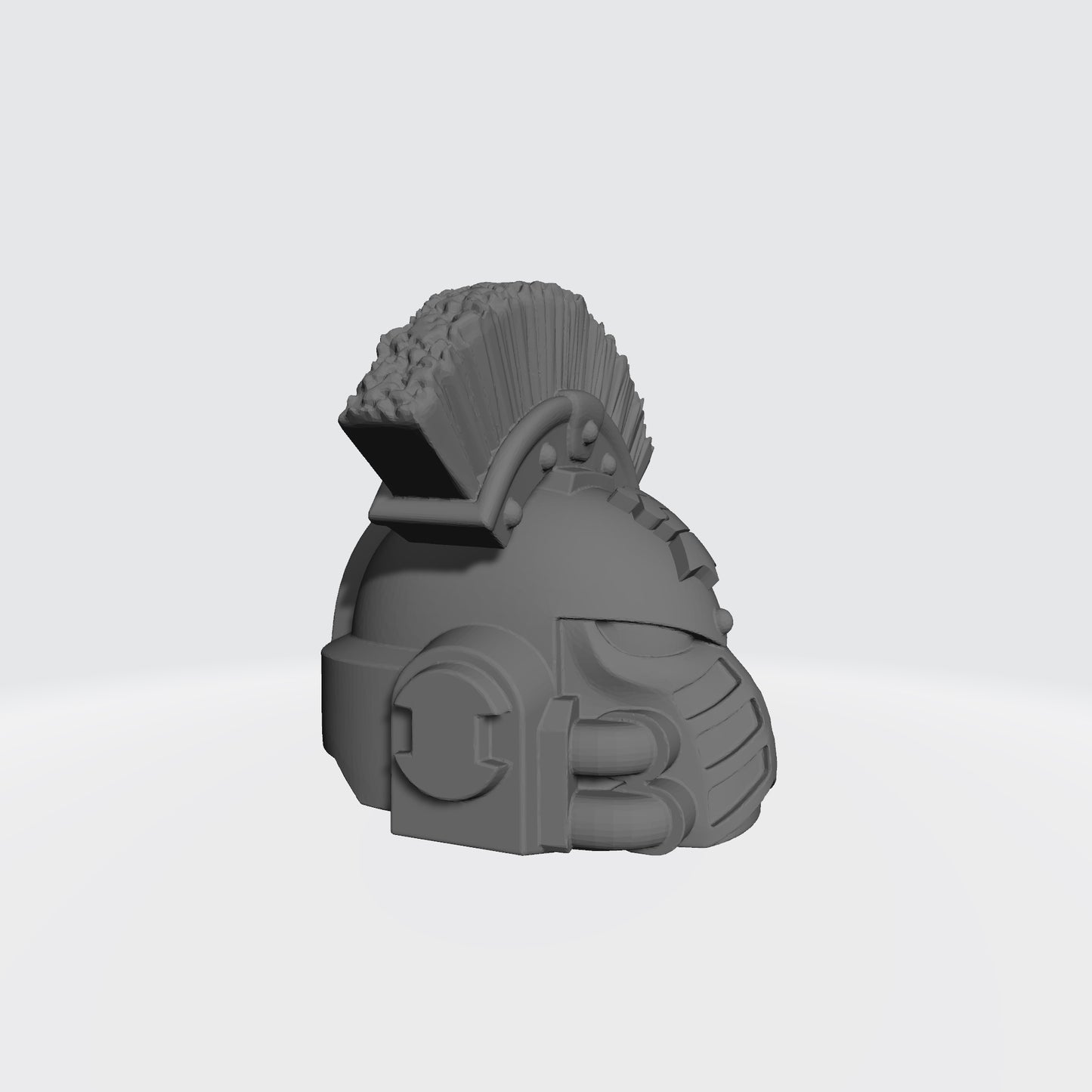 Monarchs Fists Warrior Order Type 4 Helmet with Crest resin upgrade for McFarlane Toys 7-inch armored action figures by Fantasy World Games.