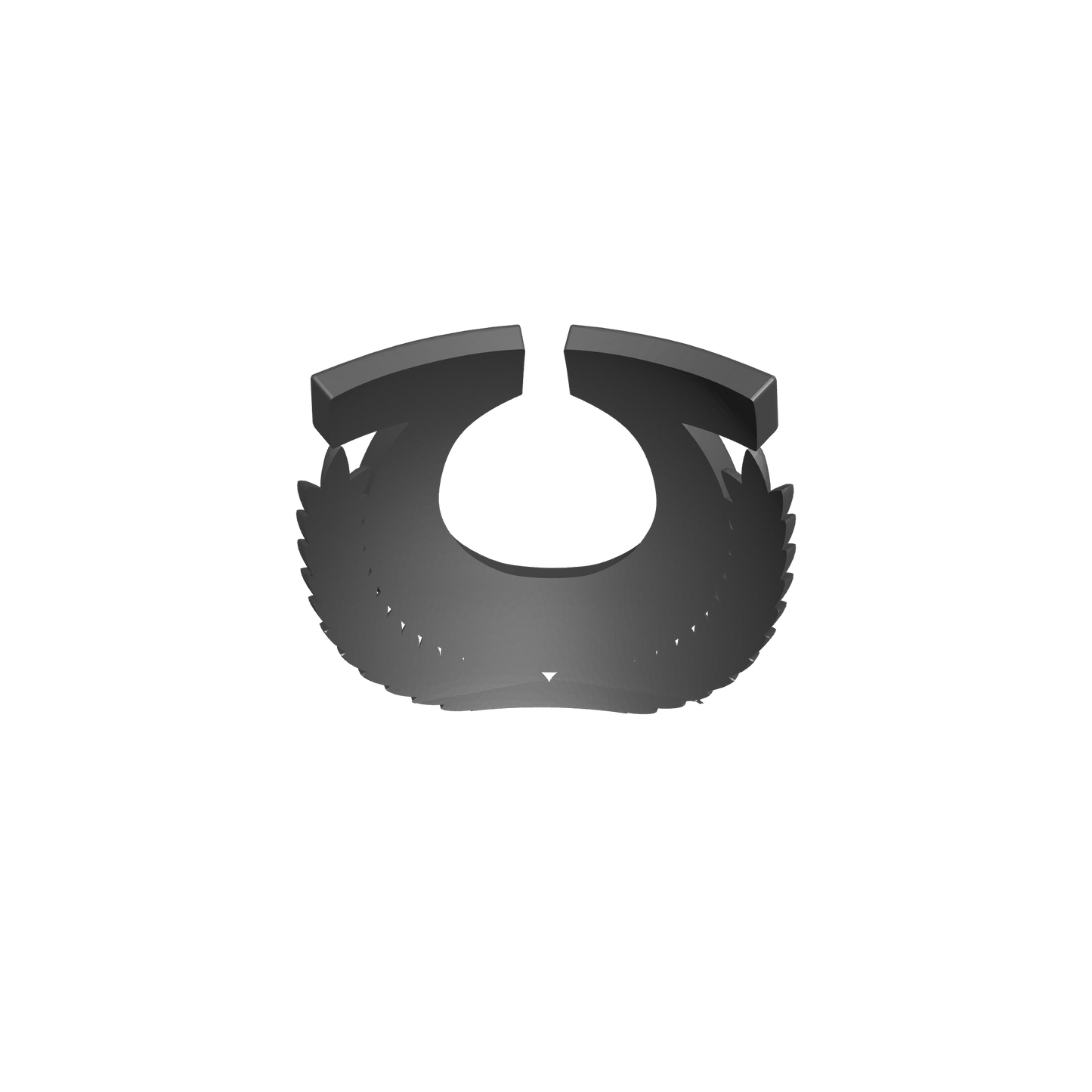 Omega Sentinels Warrior Order shoulder pad 3D decal with wreath compatible with McFarlane Toys 7-inch armored action figures.
