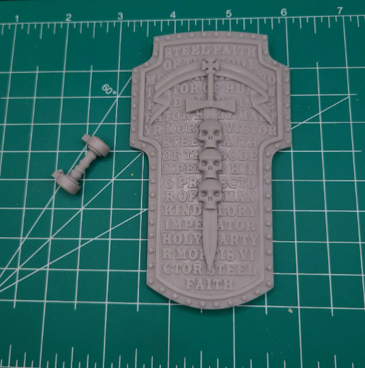 Shadow Inquisitors Warrior Order Tempest Breach Shield custom resin accessory compatible with McFarlane Toys 1:12 scale figures