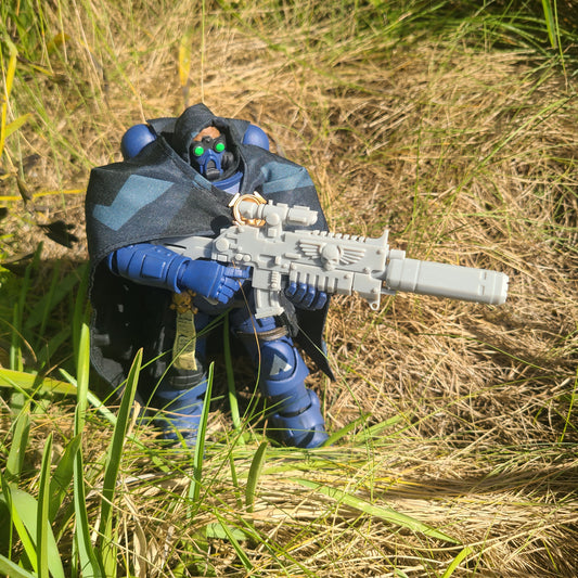 Custom resin Sniper Bolt Rifle with Scope and PEQ compatible with McFarlane Toys 7-inch armored action figures