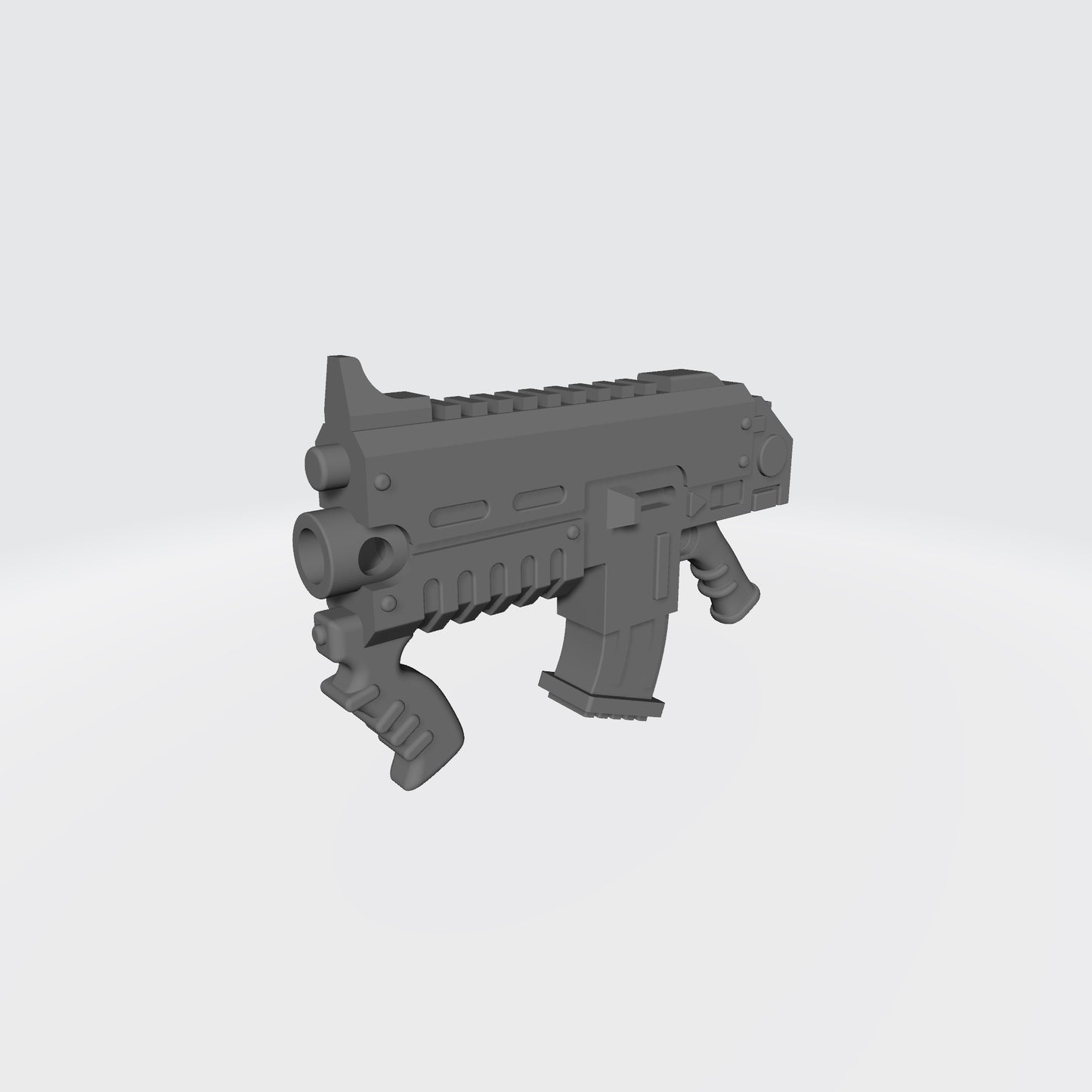 Warrior Order Combat Carbine with Sickle Magazine custom resin weapon compatible with McFarlane Toys 1:12 scale armored action figures