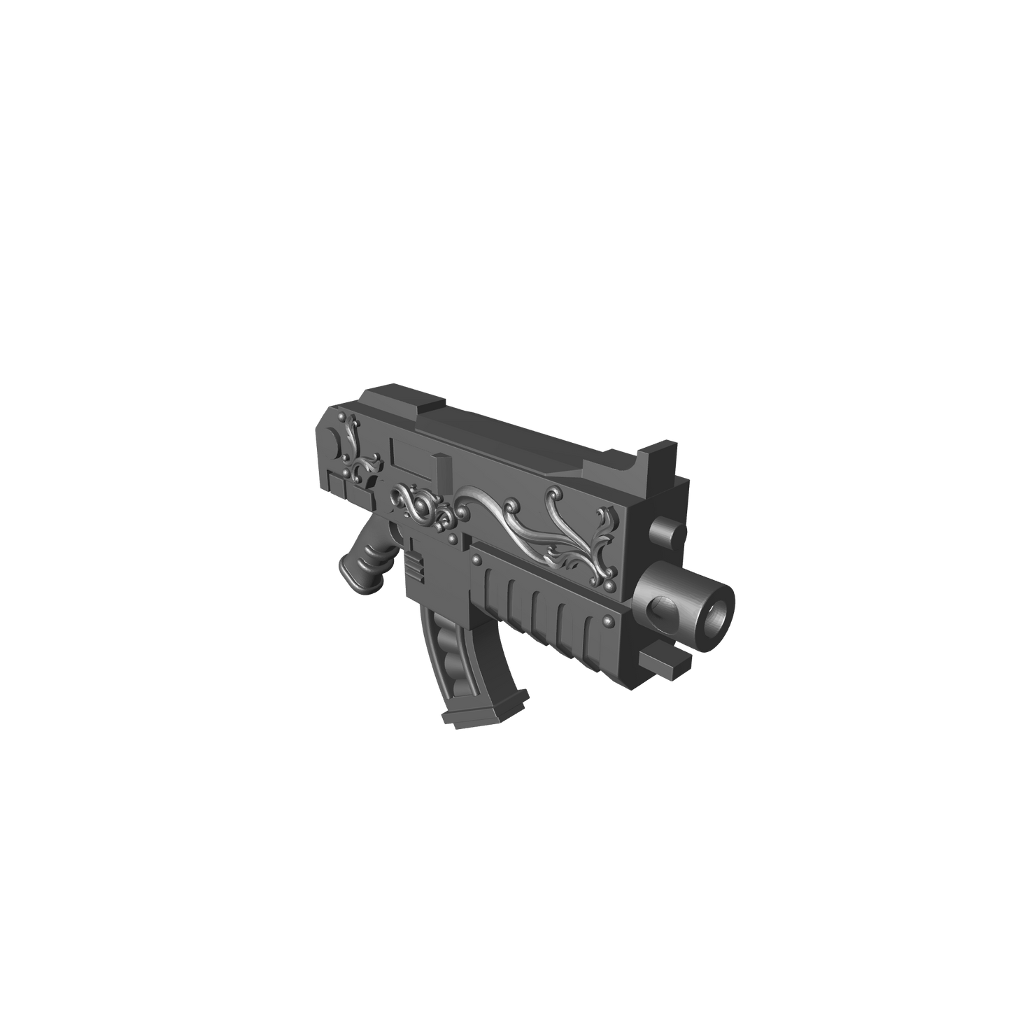 Warrior Order Veteran Artificer Pattern Combat Rifle custom resin weapon compatible with McFarlane Toys 7-inch armored action figures for 1:12 scale figure customization