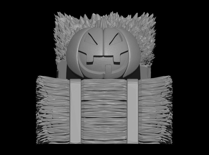 Hay Bale Stack with Jack-O-Lantern 3d printed