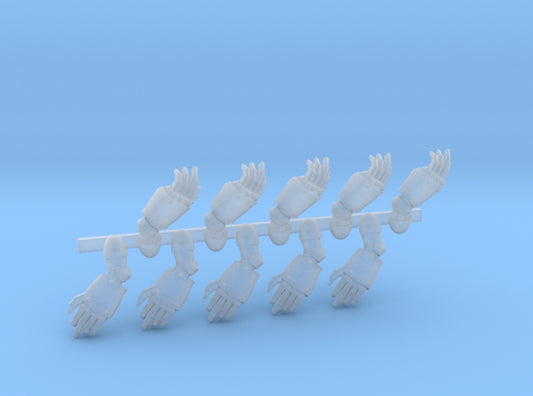 Plain Left Handed Power Fist x 10 3d printed