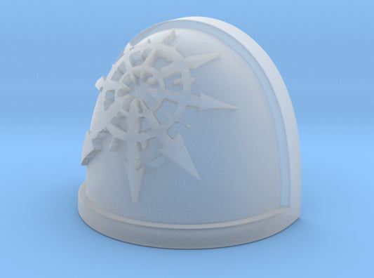 Star of Chaos MKIV Shoulder Pad Gen: 4 Pauldron - Chaos Undivided Compatible with McFarlane Toys Space Marines by Fantasy World Games