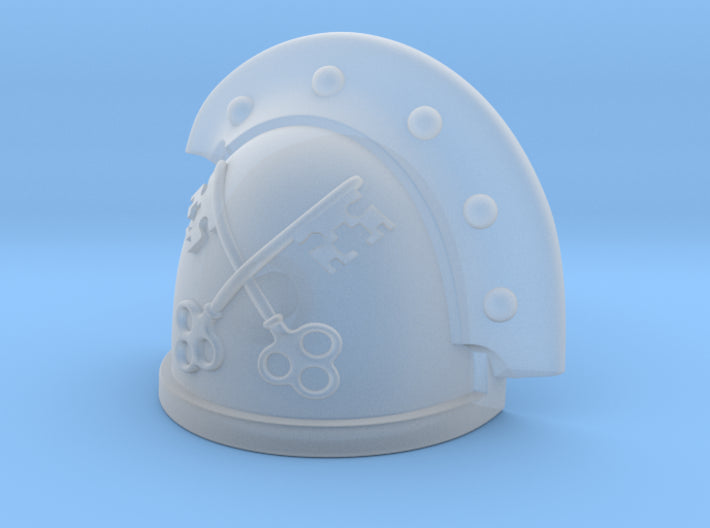 Angels of Iron Chapter MKIII Ver 01 Shoulder Pad Gen: 3 Pauldron 3 Quarter Vambrance Right Shoulder compatible with McFarlane Toys Space Marines