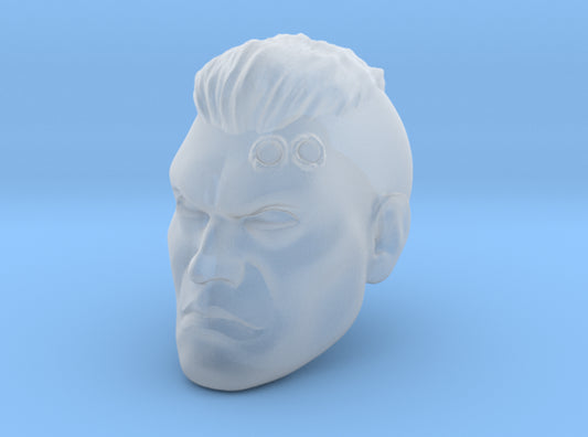 Space Marine Head with Crew Cut and Two Service Studs Over Left Eye Head Sculpt designed by Fantasy World Games