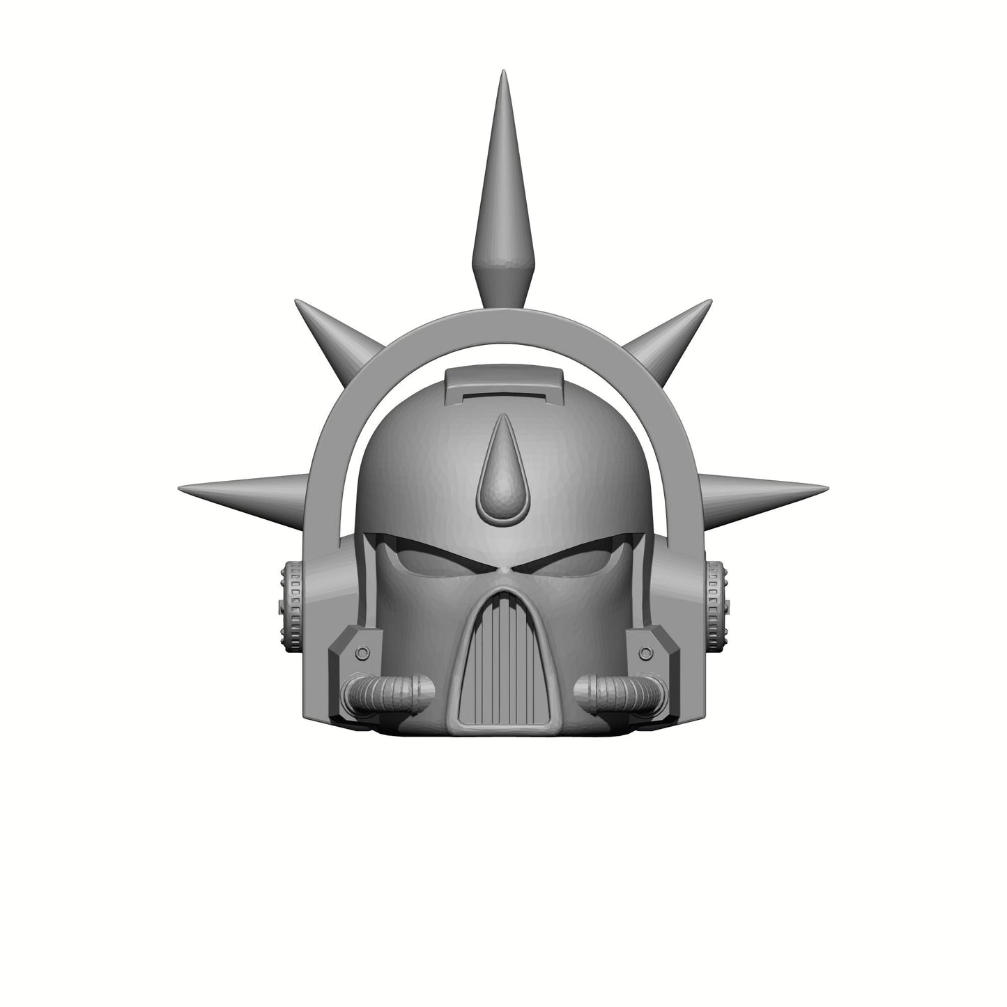 Sanguis Legion Mark VII Helmet with Blood Drop and Iron Spiked Halo: Gen: 7 Helmet