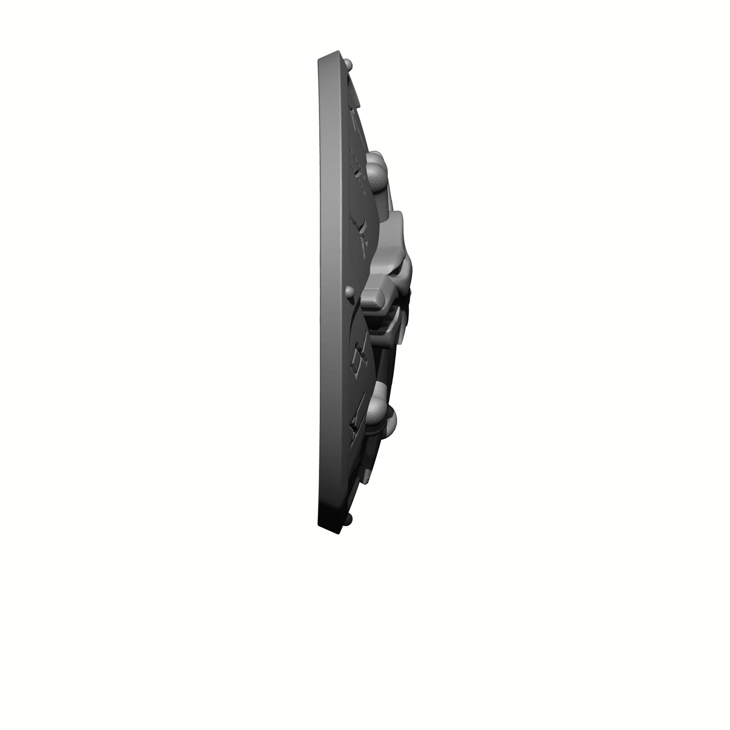 Customize your McFarlane - Warhammer 40K - 7" Figures Wave 7 - Space Wolves Wolf Guard with a Wolf Legions Double Wolf Round Shield with Runes from Fantasy World Games