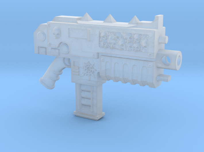 Traitor Warrior Order Combat Rifle with Skull Inlay V.SC and Straight Magazine compatible with McFarlane Toys 7-inch armored action figures