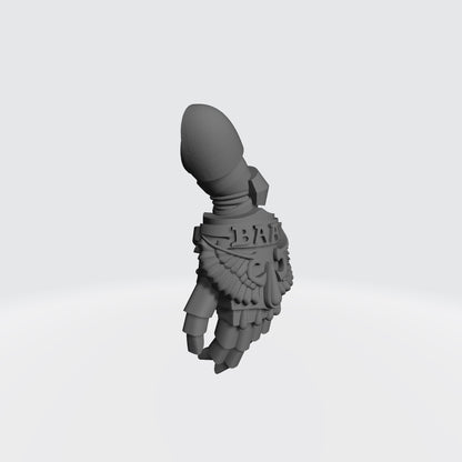 10x Sanguis Legion left-hand energy fists compatible with 28mm-32mm scale miniatures